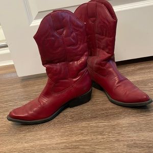 Wellington Red Cowboy boots